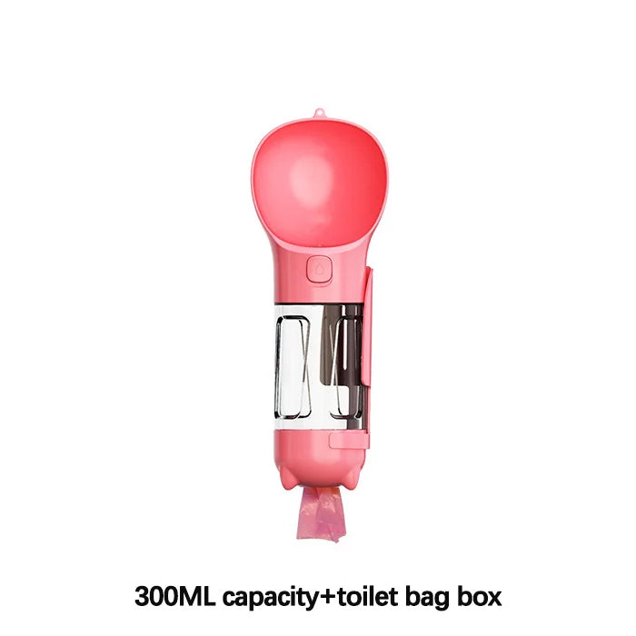 Pet Companion Water Cup Multifunctional Toilet Shovel Garbage Bag Portable Water Bottle Dog Supplies Water Dispenser