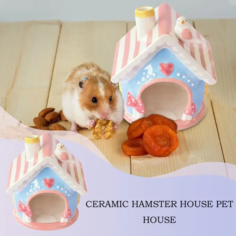 Gerbil House Cool Bed Hamster Home Creative Chinchilla Hut Pet Cage Accessories Gerbil Houses and Hideouts Small Animal Hides