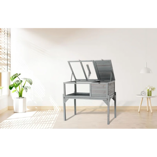 Indoor Outdoor Turtle Habitat With Detachable Legs Wooden Small Animal And Reptile Enclosure