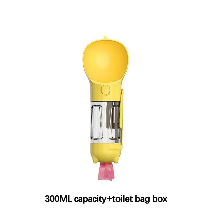 Pet Companion Water Cup Multifunctional Toilet Shovel Garbage Bag Portable Water Bottle Dog Supplies Water Dispenser
