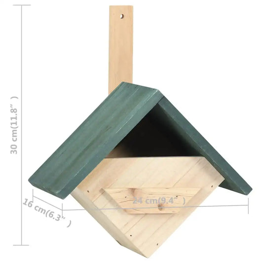 Bird Houses 4 Pcs 9.4 Inch x 6.3 Inch x 11.8 Inch Firwood