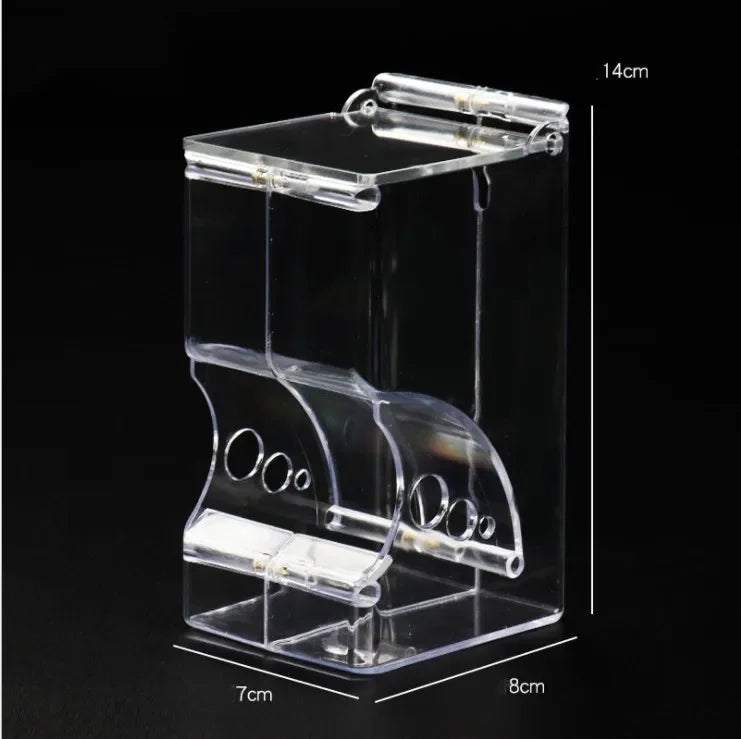 Hamster Rabbit Food Dispenser Feeder Clear Automatic Plastic Pet Feeder For Hamsters And Guinea Pigs Food Bowl Container