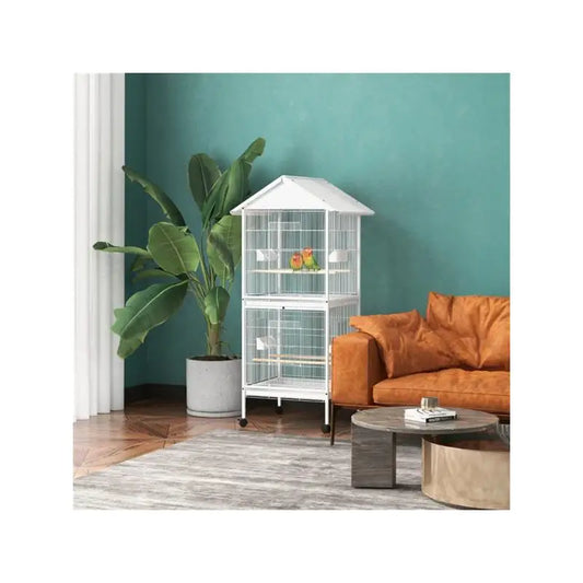 Versatile Bird Cage with Removable Shelves and Easy Clean Design Spacious for Small to Medium Birds