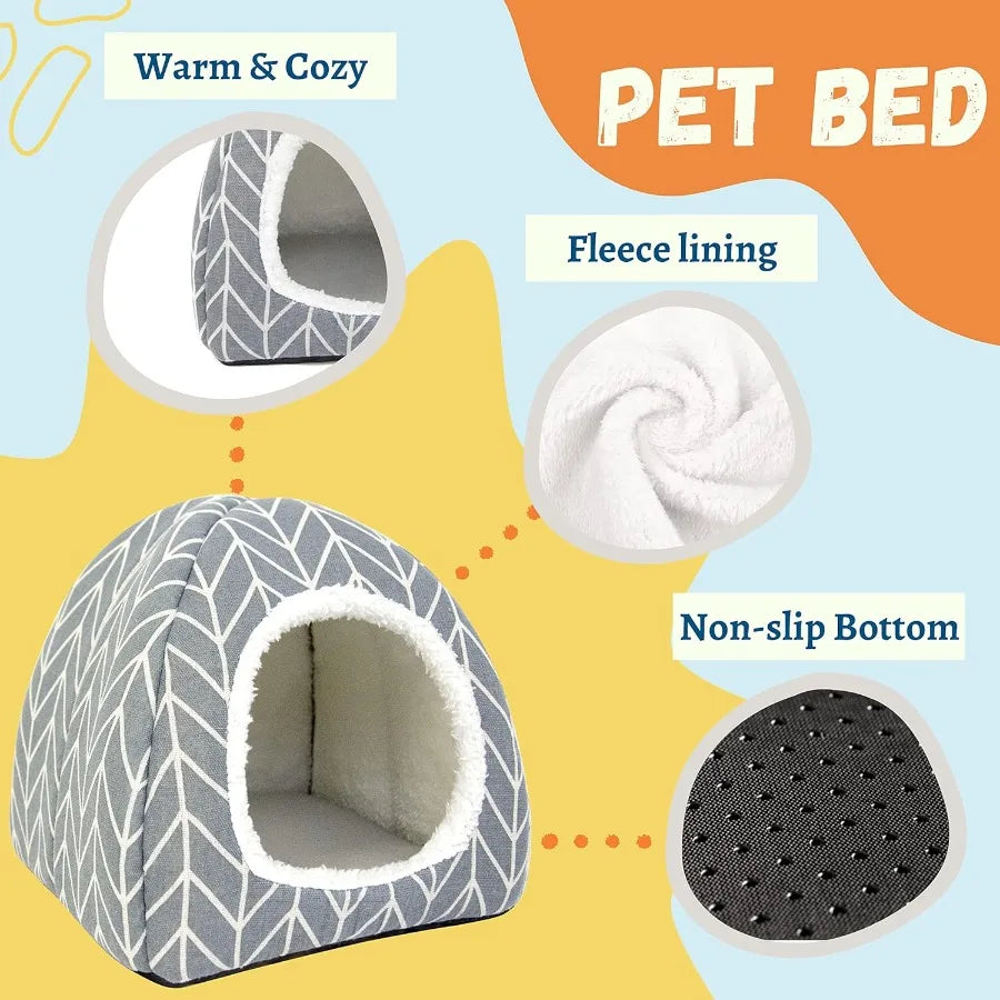 2 Pack Gea Pig Hideout Bed for Rabbits and Other Small Pets