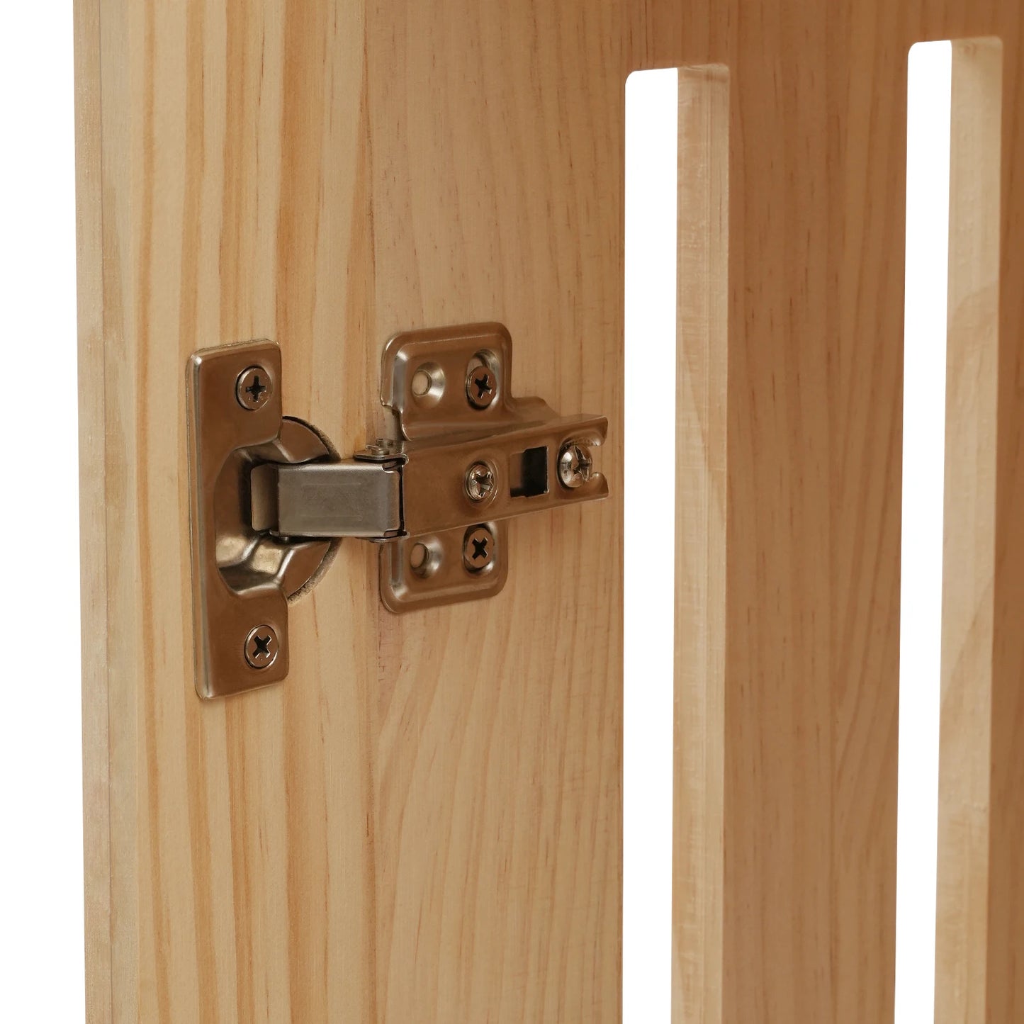 Wooden Cat House with LED Light, Clear Door & Wheels, Easy Install