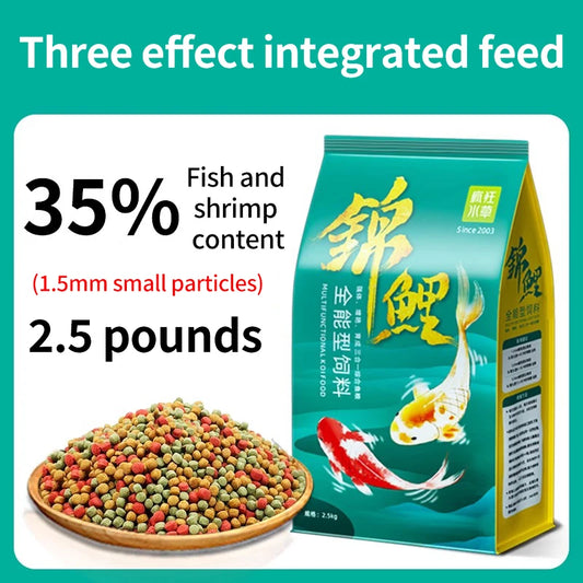 Crazy Water Grass Koi Fish Feed 1.5MM 1.25KG Pellets
