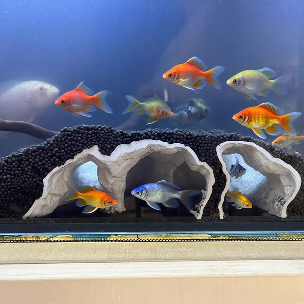 3D Printed Aquarium Cave Decoration Underground Tunnel for Fish Tank PLA