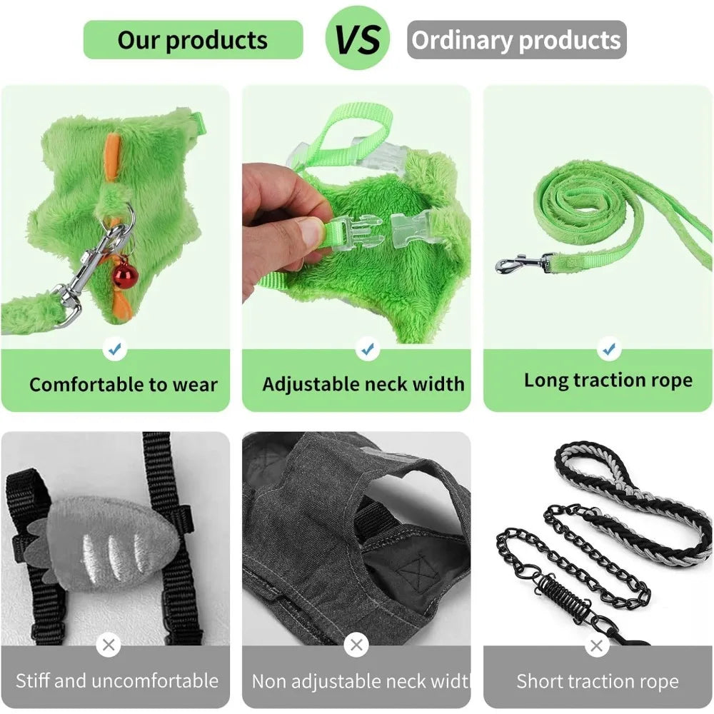 Ferret Harness And Leash Set Safe Bell Small Animal Vest