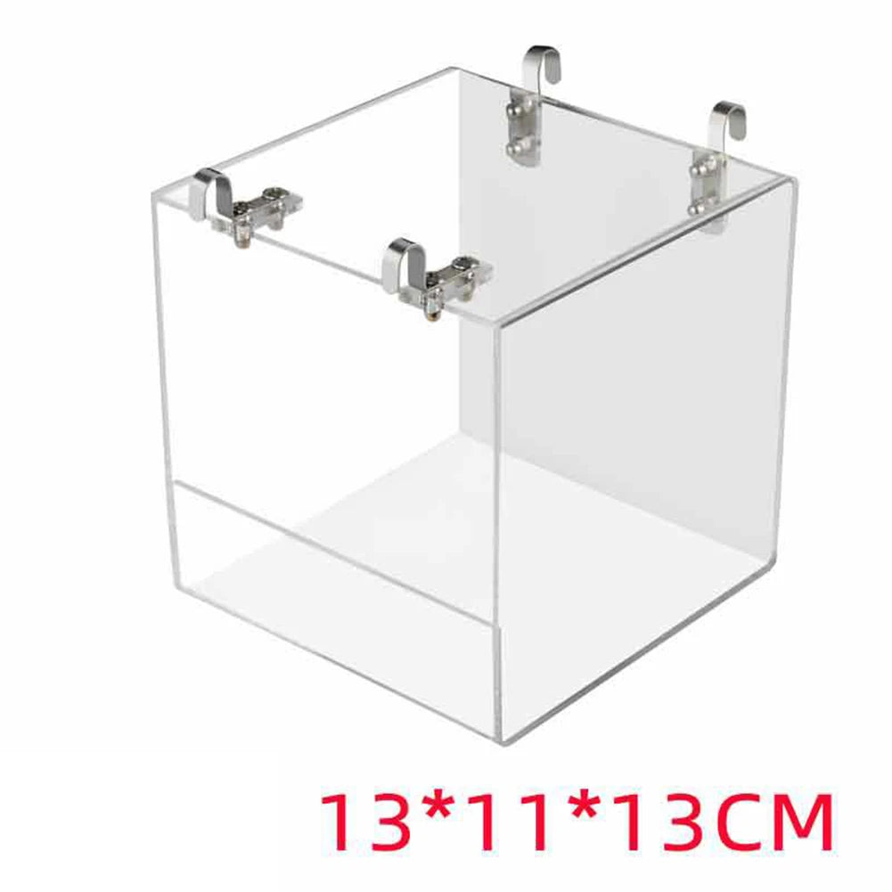 Transparent Acrylic Bird Bath Box Hanging Tub Cage Accessory
