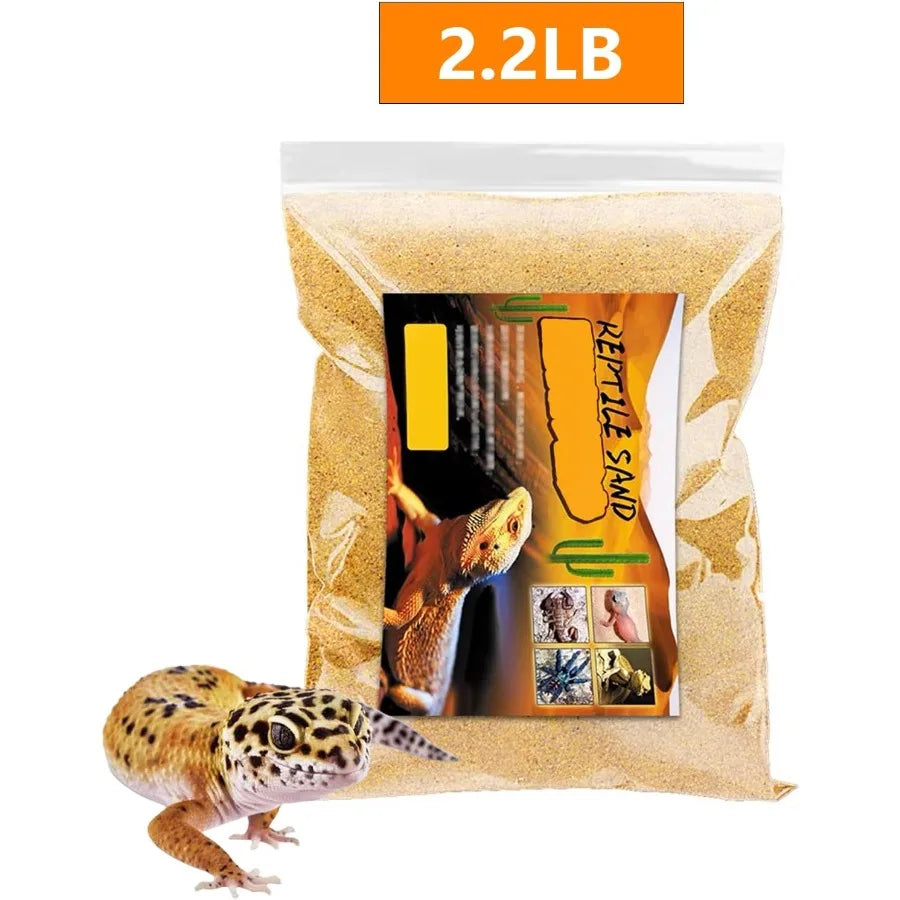 Yellow Reptile Sand Substrate For Bearded Dragons Lizards Snakes Geckos