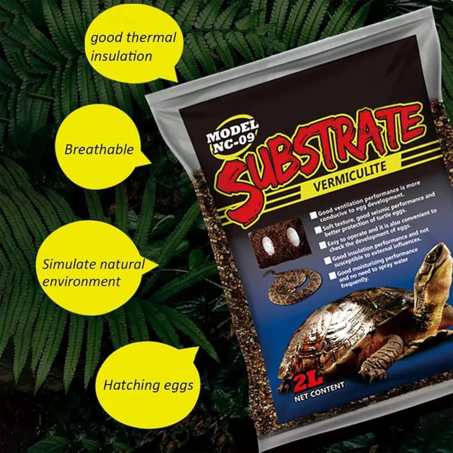 Reptile Substrate Vermiculite Bedding Moisture Retaining Terrarium Soil for Snake