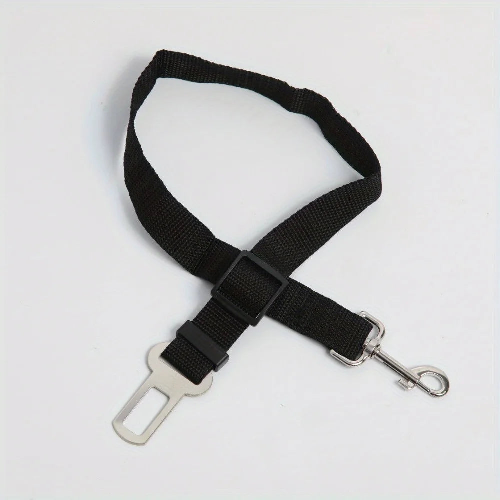 Pet Car Safety Harness Adjustable Dog Seat Belt for Small to Large Breeds Nylon Material