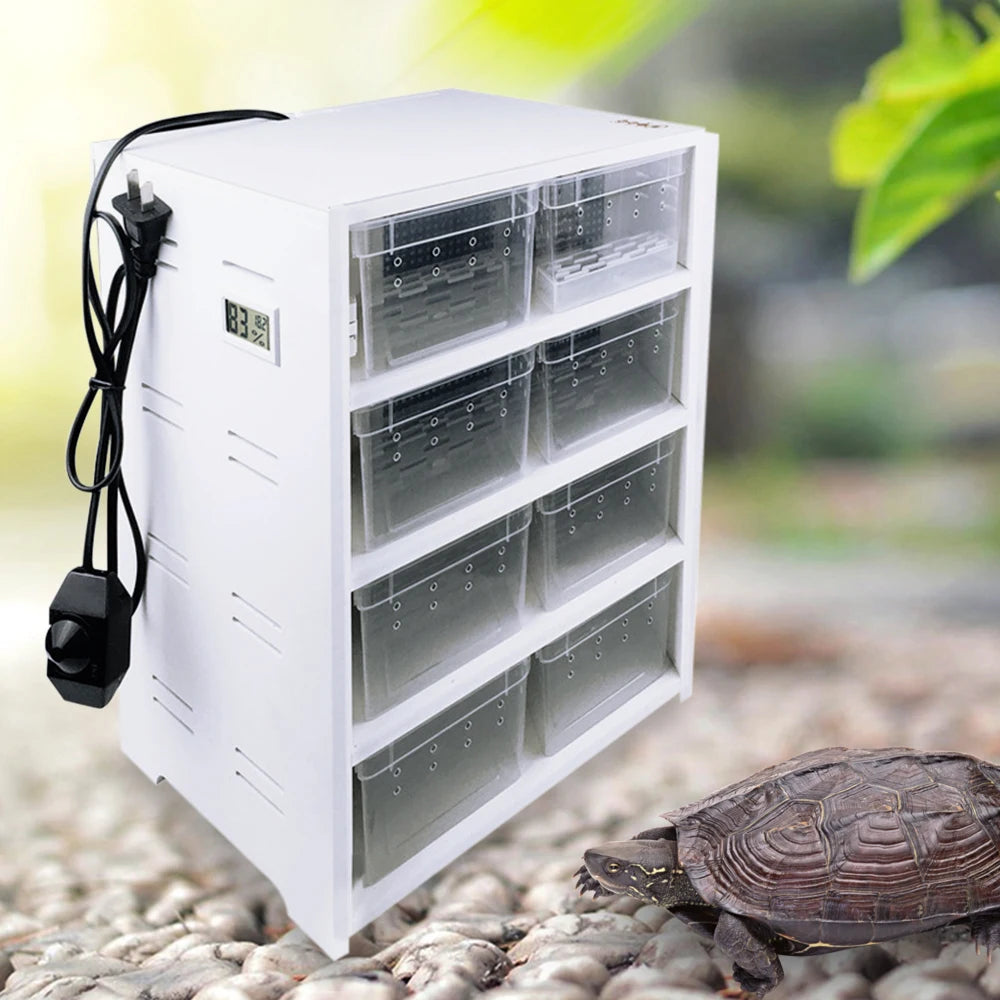 LOYALHEARTDY 8 Grid Reptile Enclosure Cage With Heating Pad