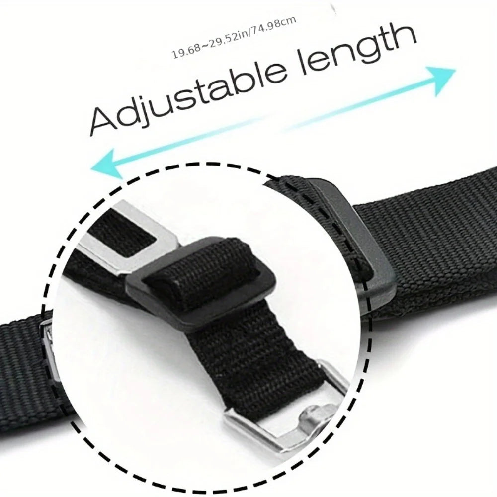 Pet Car Safety Harness Adjustable Dog Seat Belt for Small to Large Breeds Nylon Material