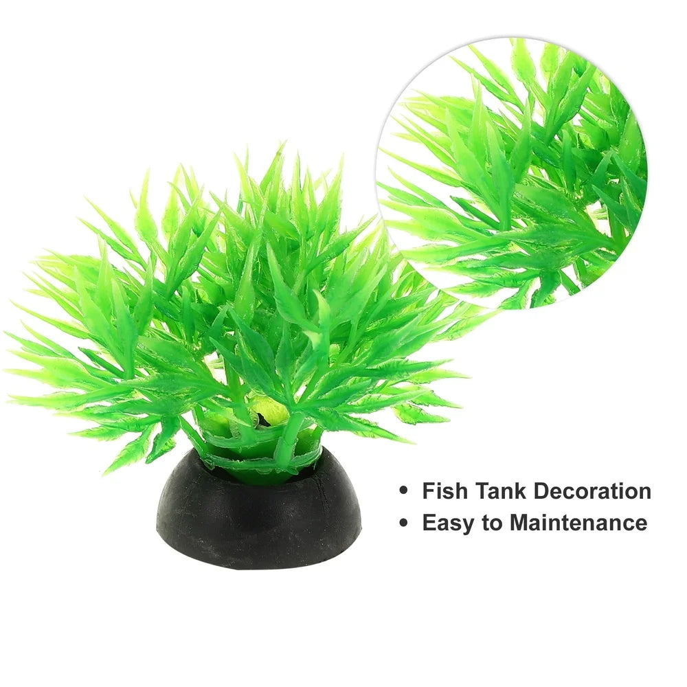 20 Pieces Artificial Aquarium Plants Plastic Fish Tank Decor Easy Maintenance Non Fading Washable Hiding Places