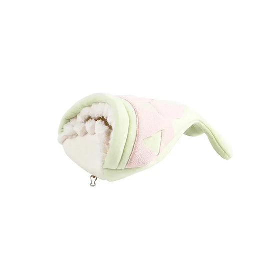 Cute Hamster Nest Guinea Pig Hammock House Winter Warm Cotton Short Plush Big Mouth Fish Shape Small Pet Supplies