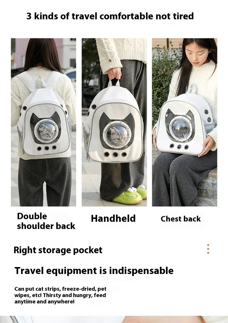 Space Capsule Pet Backpack 360 View Breathable Mesh Carrier