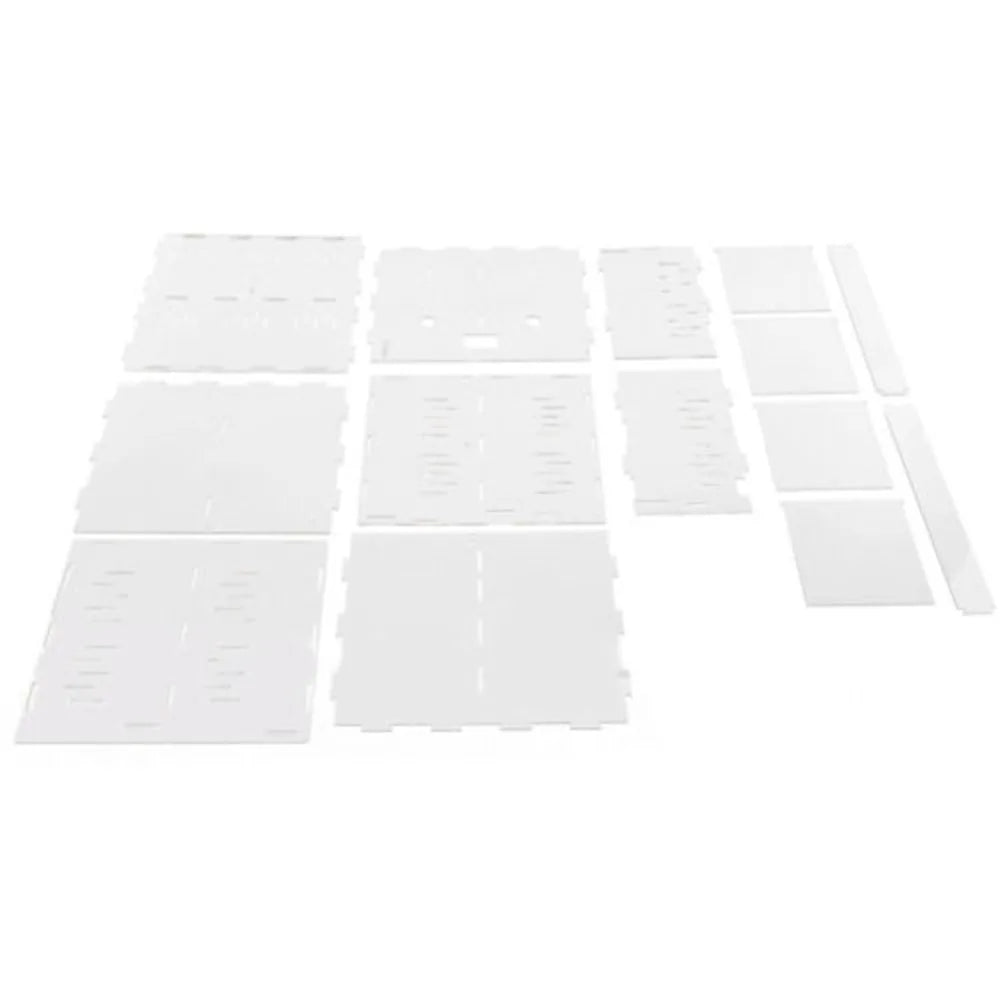 Bymaocar 4-grid Clear Acrylic Reptile Terrarium Cage With Thermometer