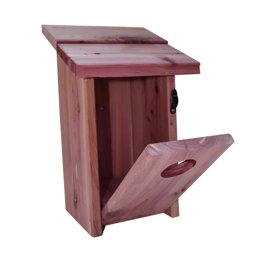 2-Pack 13 Inch Tall Red Cedar Bluebird House For Garden And Yard Nesting