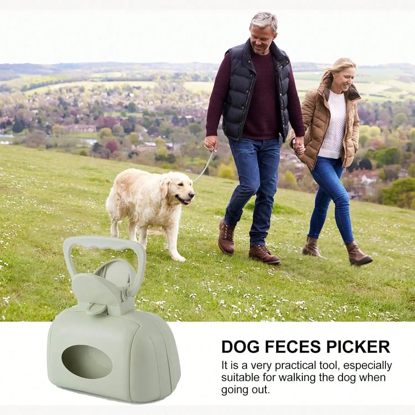 Pet Poop Picker Outdoor Poop Picker Portable Handheld With Sandwich Function Suitable For Walking Large And Small Dogs Outside