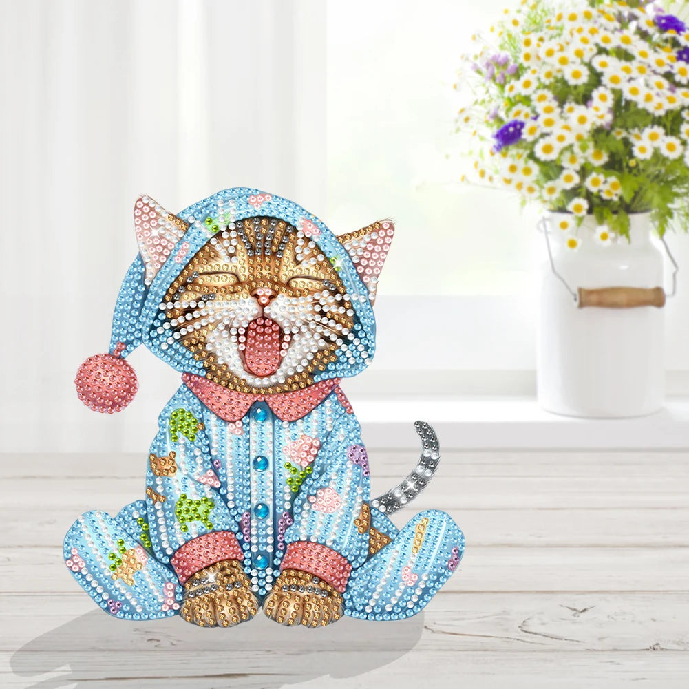 Acrylic Shaking Head German Shepherd 5D Diamond Painting Tabletop DIY Decor Kit