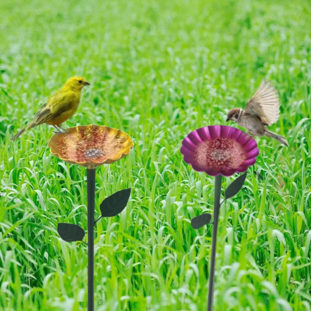 Multicolor Standing Bird Feeder Set Outdoor Squirrel Proof