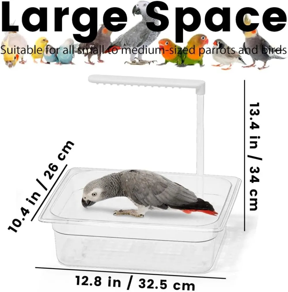 USB Electric Bird Bath Adjustable Water Pressure For Parakeets And Cockatoos