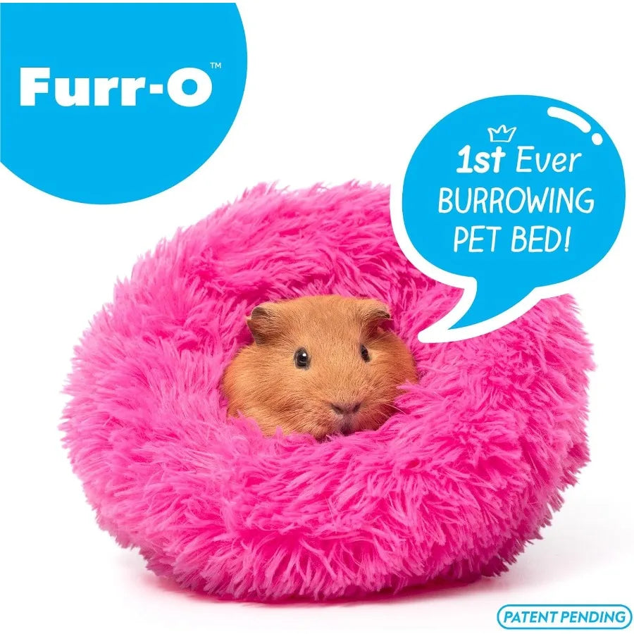 FurrO Burrowing Pet Bed Hideout For Guinea Pigs Pink