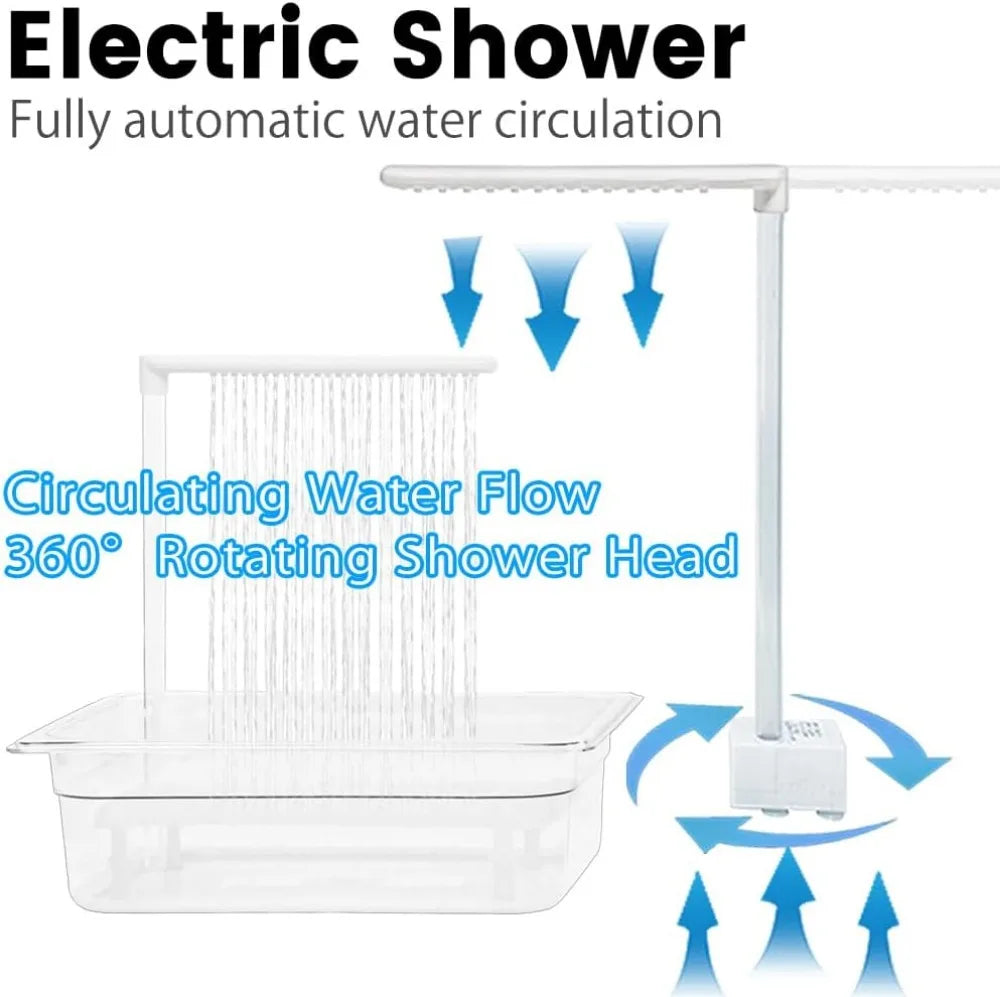 USB Electric Bird Bath Adjustable Water Pressure For Parakeets And Cockatoos