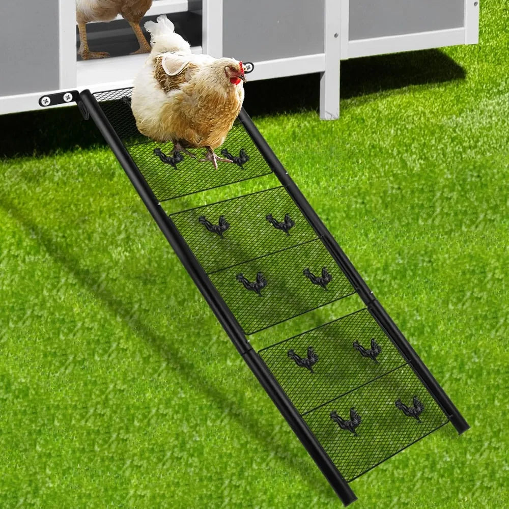 Adjustable Chicken Coop Ramp And Ladder For Henhouse Supports 80 Pounds Stainless Steel Indoor Outdoor