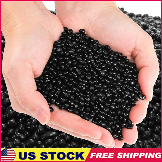 3 Pound Aquarium Gravel Substrate Polished Black Crystal Chip Stone Natural Decorative Mini Fish Tank Landscaping Plant Soil
