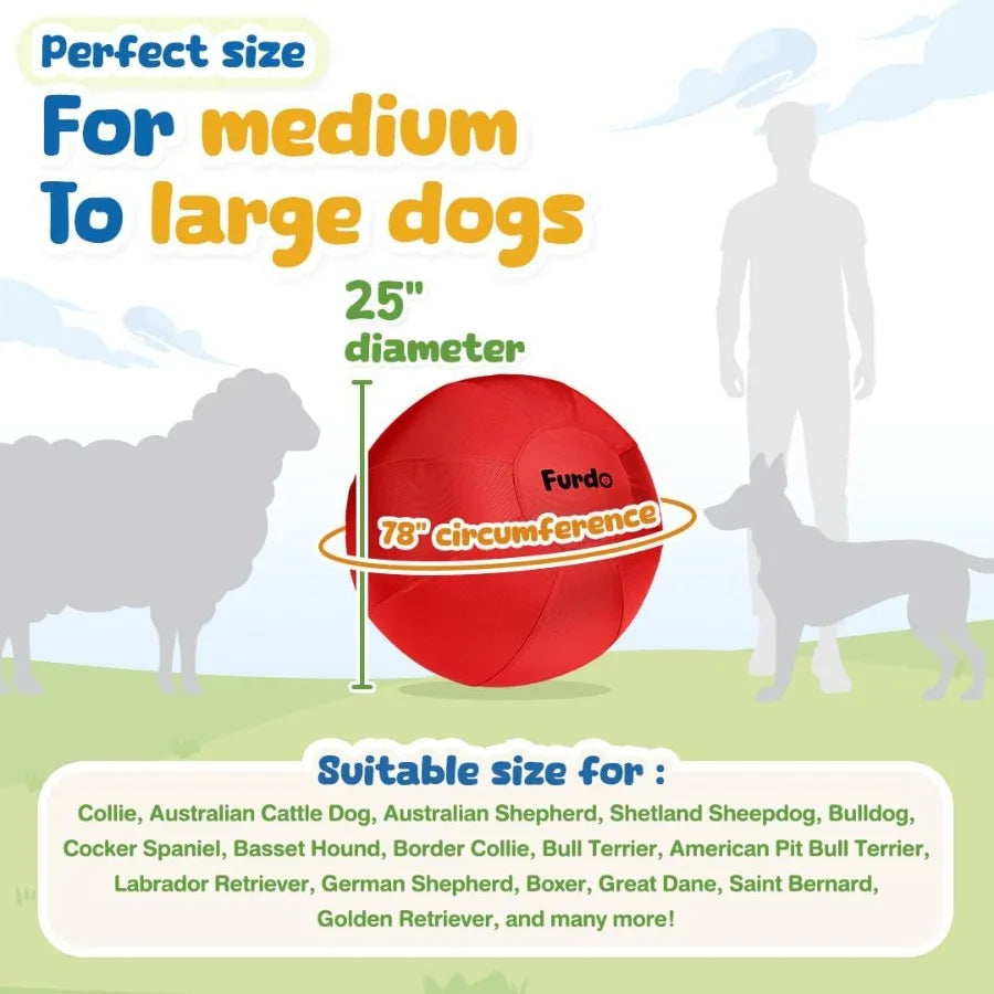 25 Cm Herding Ball For Dogs Training Toy For Australian Shepherd Border Collie