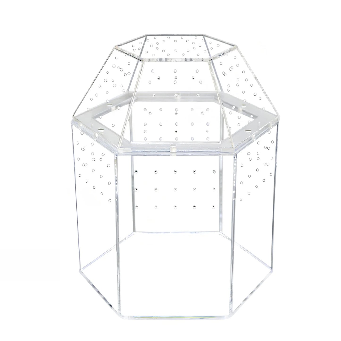 Acrylic Jumping Spider Enclosure Ventilated Breeding Box 7.09 x 6.3 x 8.66 in
