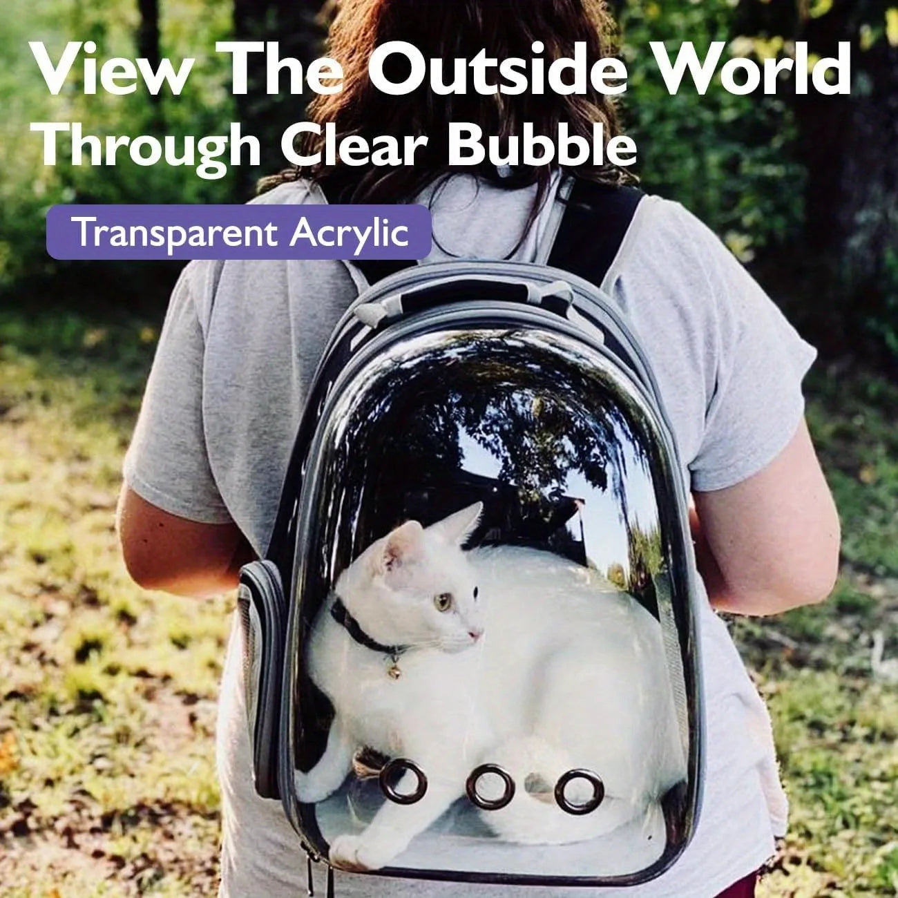 Backpack Carrier Bubble Carrying Bag for Small Dogs Cats