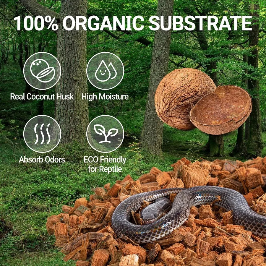 72 Quart Coconut Chip Substrate Reptile Bedding For Ball Pythons Geckos Frogs