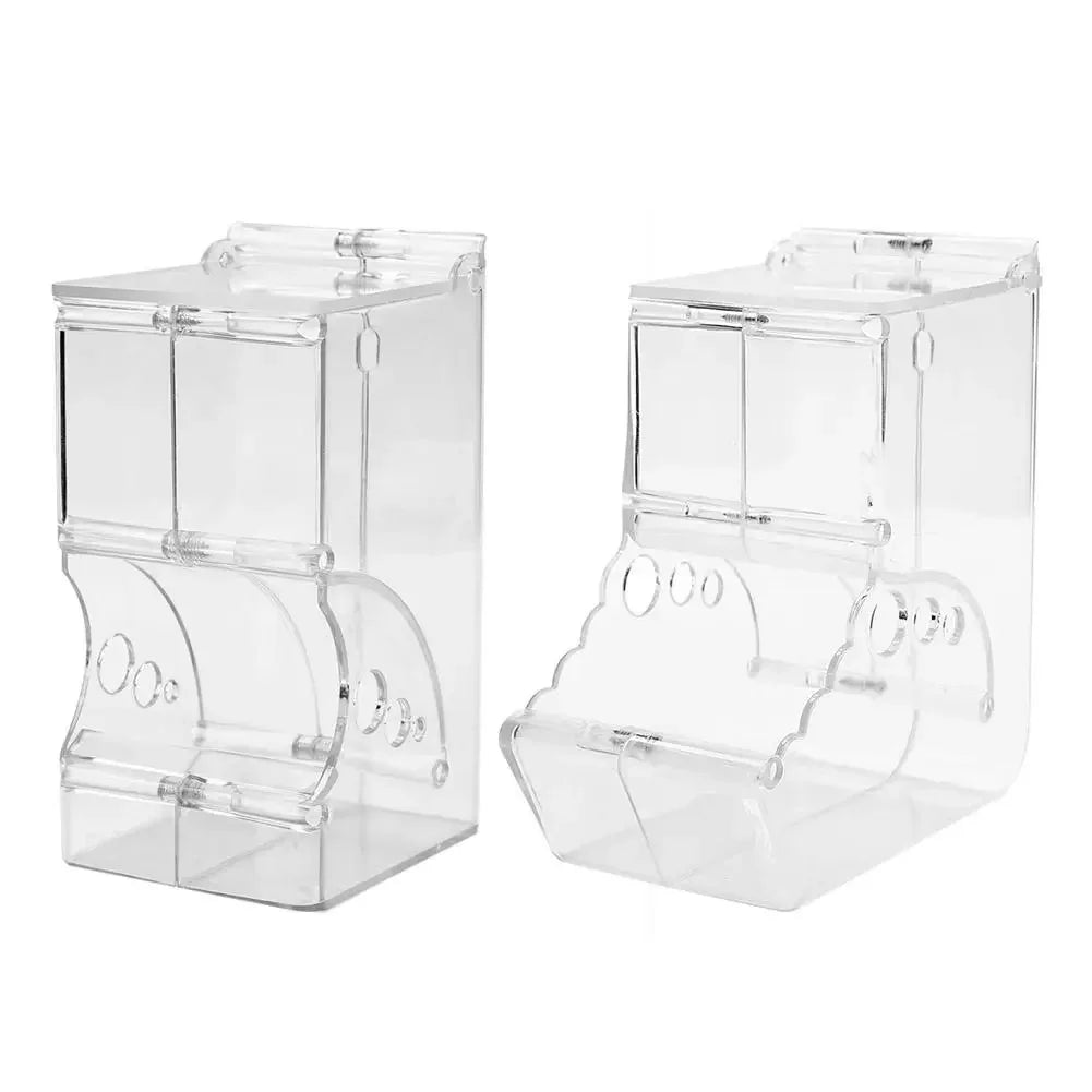 Hamster Rabbit Food Dispenser Feeder Clear Automatic Plastic Pet Feeder For Hamsters And Guinea Pigs Food Bowl Container