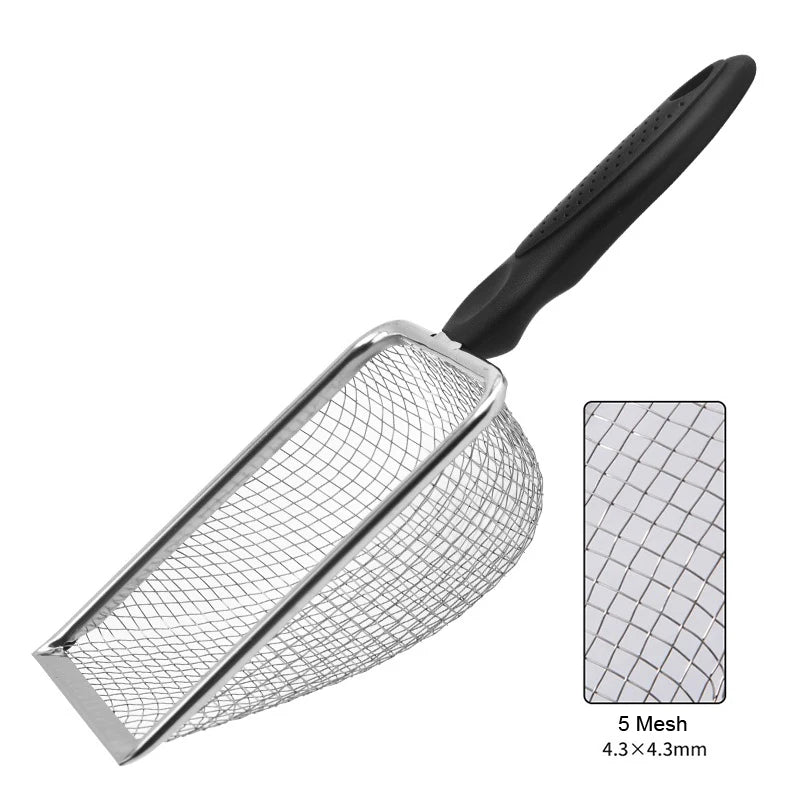 Pet Cleaning Tools Stainless Steel Feces Shovel Cat Litter Shovel Reptile Lizard Sand Shovel Mesh Screen Fecal Spoon