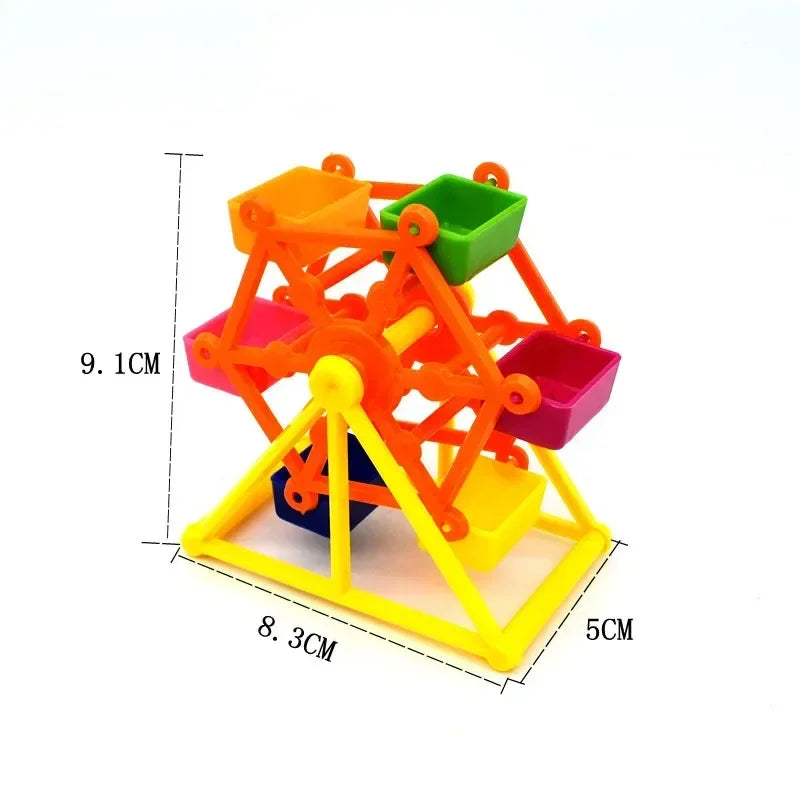 Colorful Parrot Foraging Windmill Toy For Training