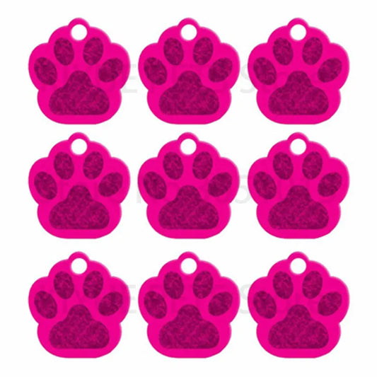 Wholesale 100Pcs Paw Pet Dog ID Tag Custom Engraved