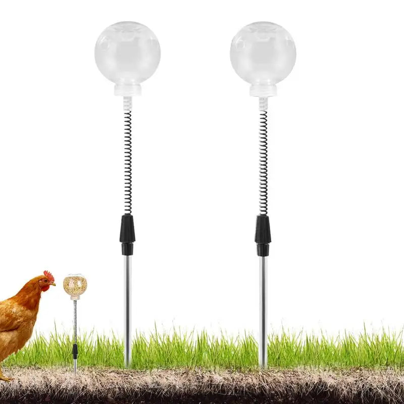 2pcs Chicken Swing Feeder Pecking Toy Funny Hens Feeding Supplies Poultry Treat Dispenser