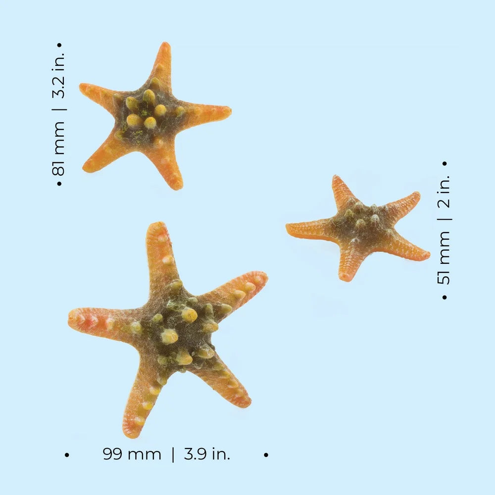 Handcrafted Yellow Sea Star Set Aquarium Decor Ceramic Fish Tank Ornaments Lifelike For Freshwater And Saltwater