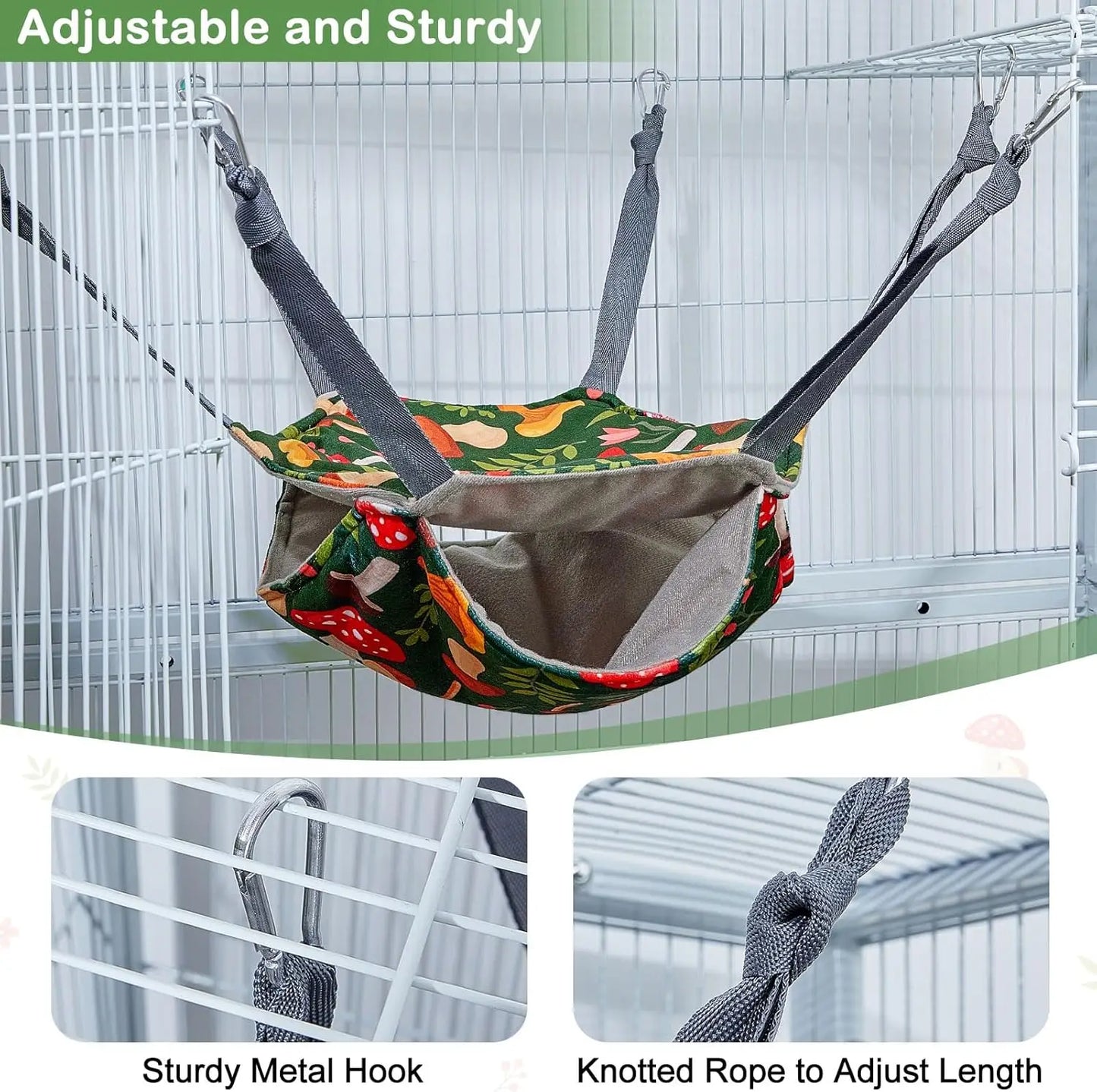 4 Pack Ferret Hammocks Washable Soft Cage Accessories For Rats Guinea Pigs Sugar Gliders And Small Pets