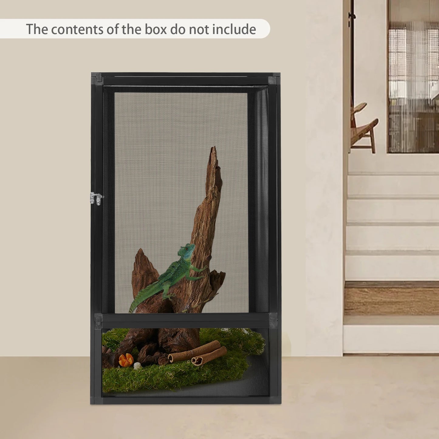 Aluminum Alloy Reptile Feeding Box Terrarium 45x45x80cm