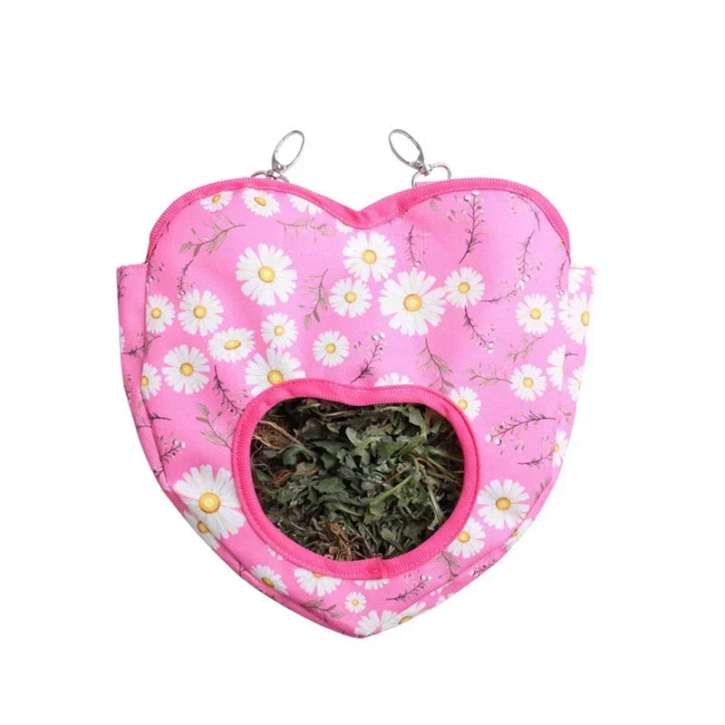 Rabbit Hay Feeding Bag Small Pet Hay Bag Dutch Pig Dragon Cat Hanging High Capacity Feed Bag Pet Products