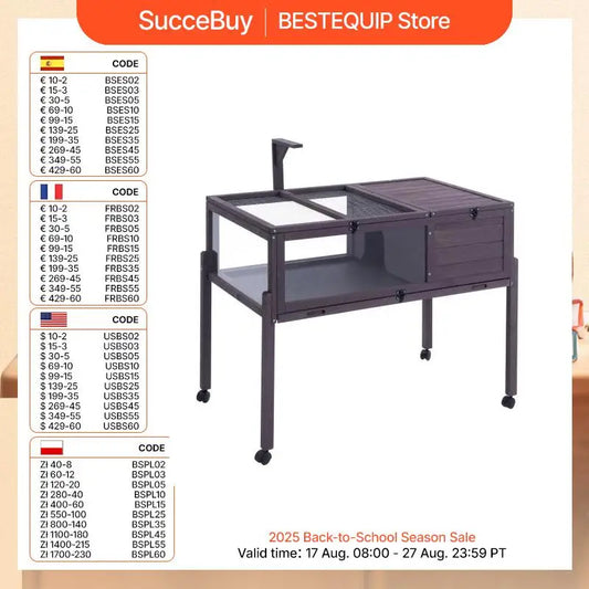 SucceBuy Tortoise Habitat Enclosure Indoor Outdoor Cage