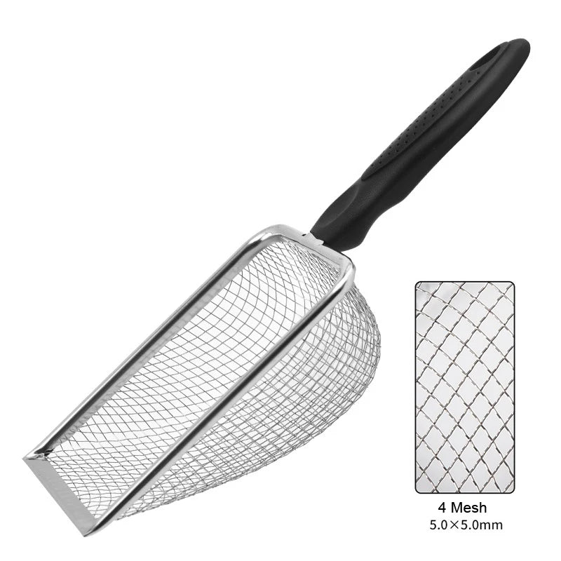 Pet Cleaning Tools Stainless Steel Feces Shovel Cat Litter Shovel Reptile Lizard Sand Shovel Mesh Screen Fecal Spoon