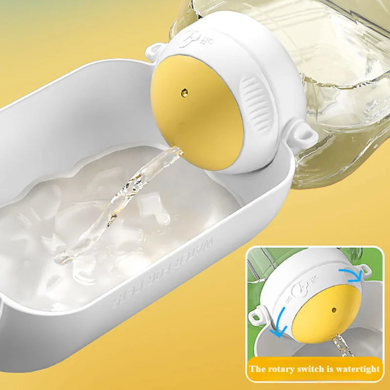 Cats and Dogs Drinking Water Feeding Kettle Large Capacity Integrated Pet Supplies 1L Water 300ml Grain