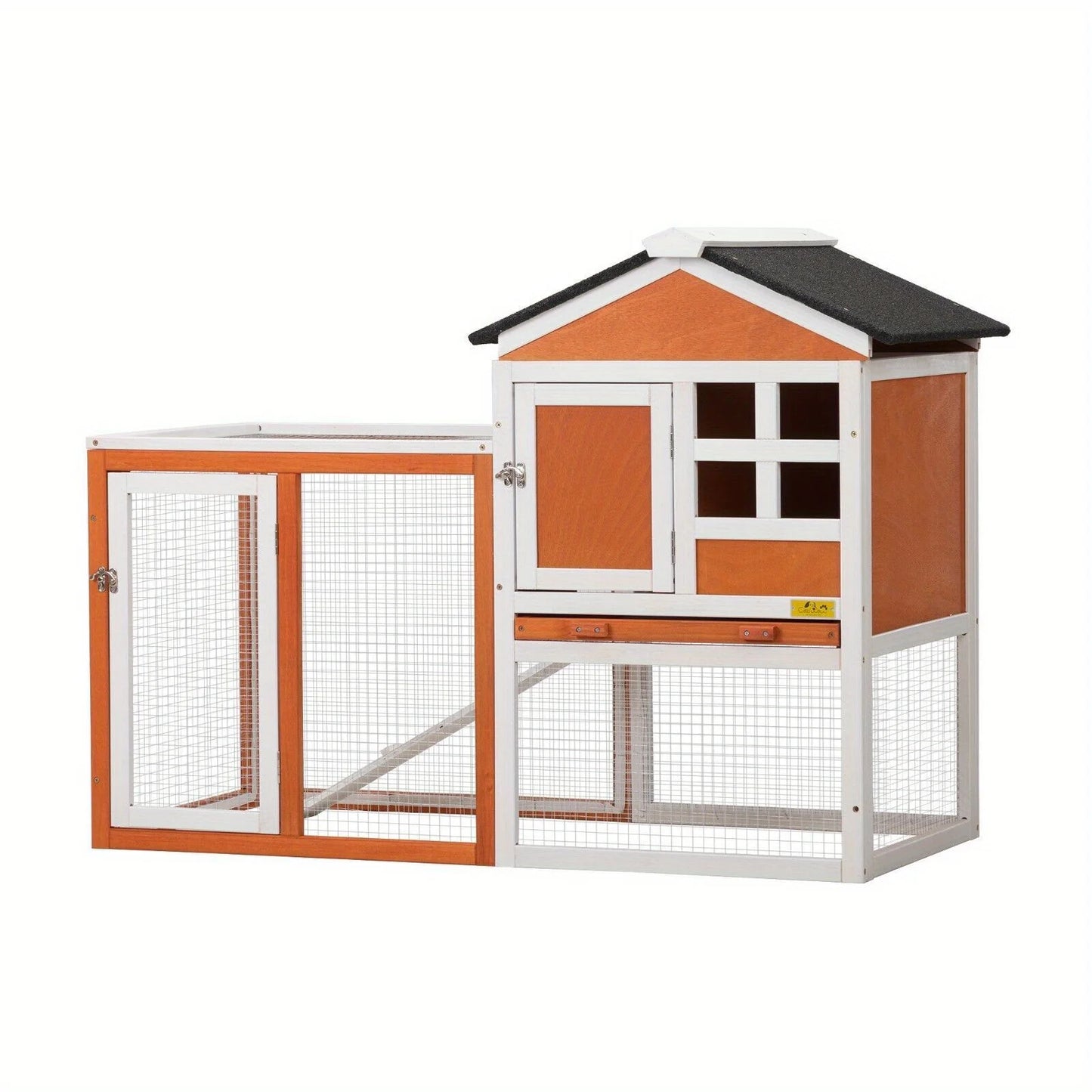 Wooden Rabbit Hutch Cage House Habitat Pet Chicken Coop Outdoor Medium Size