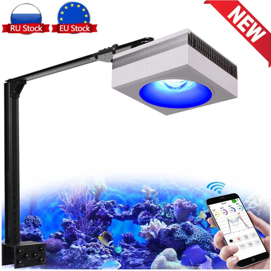 PopBloom RL90 WiFi Aquarium LED Lighting 100W Coral Reef Grow Light for Saltwater SPS LPS Marine Fish Tank