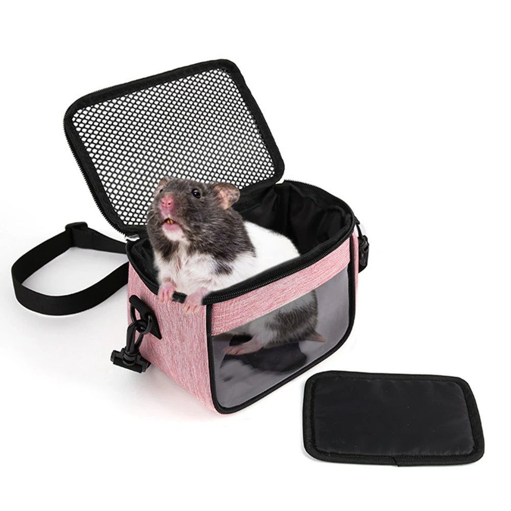Small Animal Carrier Backpack for Small Pets Breathable Portable Travel Bag Windproof One Shoulder Bag